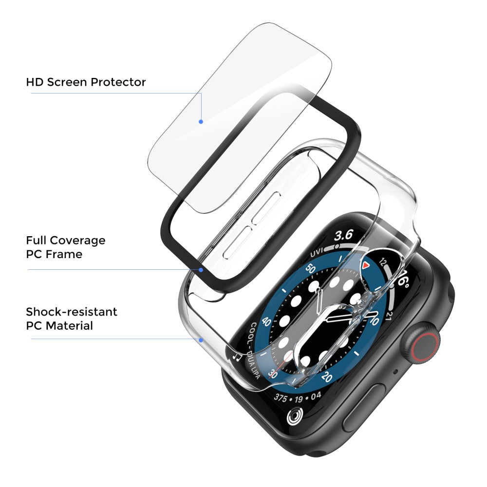 Mega Flot Universal Apple Cover med Skærmbeskytter i Plastik og Hærdet Glas - Gennemsigtig#serie_10