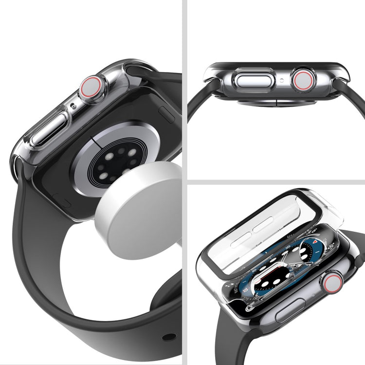 Mega Flot Universal Apple Cover med Skærmbeskytter i Plastik og Hærdet Glas - Gennemsigtig#serie_6