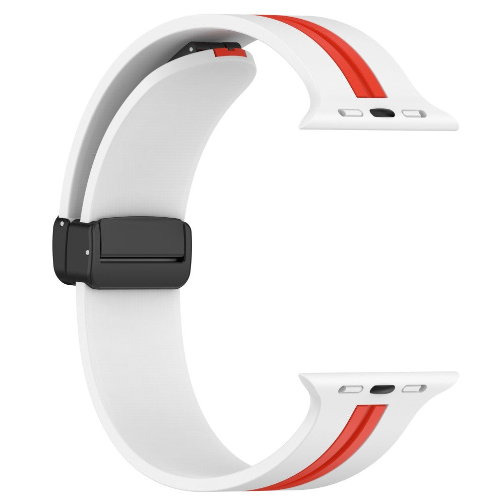 Helt Vildt Godt Silikone Universal Rem passer til Apple Smartwatch - Hvid#serie_3