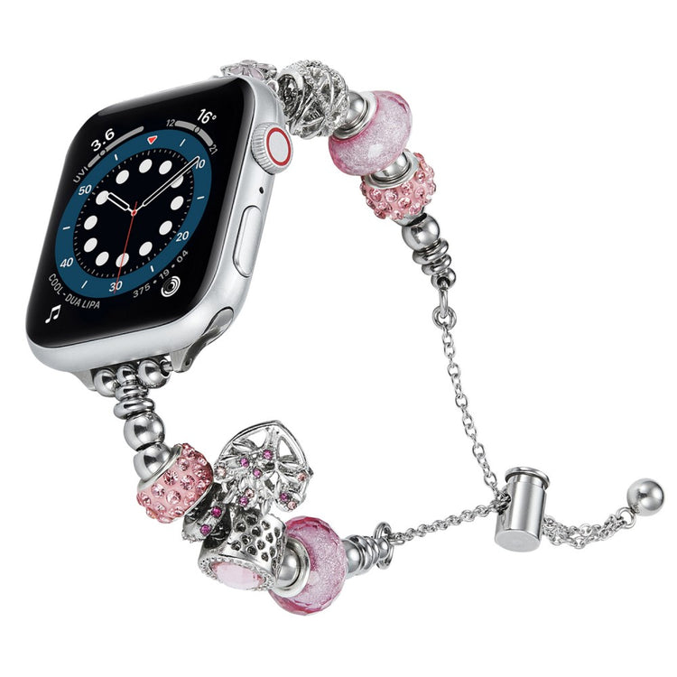 Vildt Smuk Metal Og Rhinsten Universal Rem passer til Apple Smartwatch - Sølv#serie_2