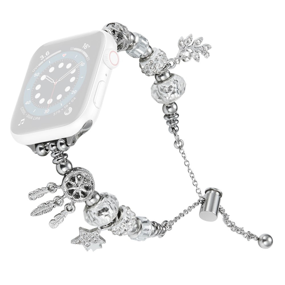 Vildt Smuk Metal Og Rhinsten Universal Rem passer til Apple Smartwatch - Sølv#serie_5