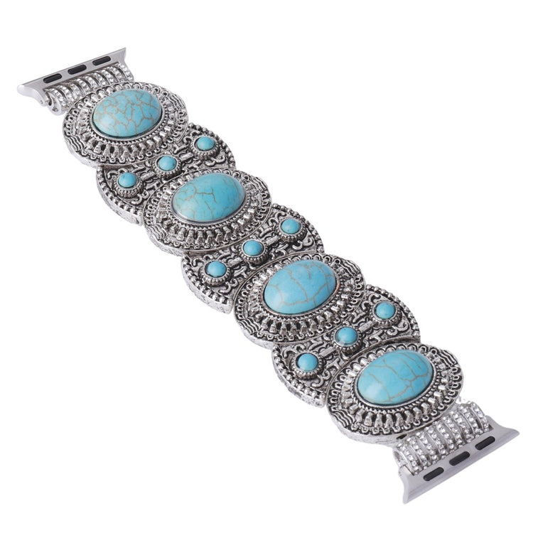 Nydelig Plastik Og Rhinsten Universal Rem passer til Apple Smartwatch - Grøn#serie_2