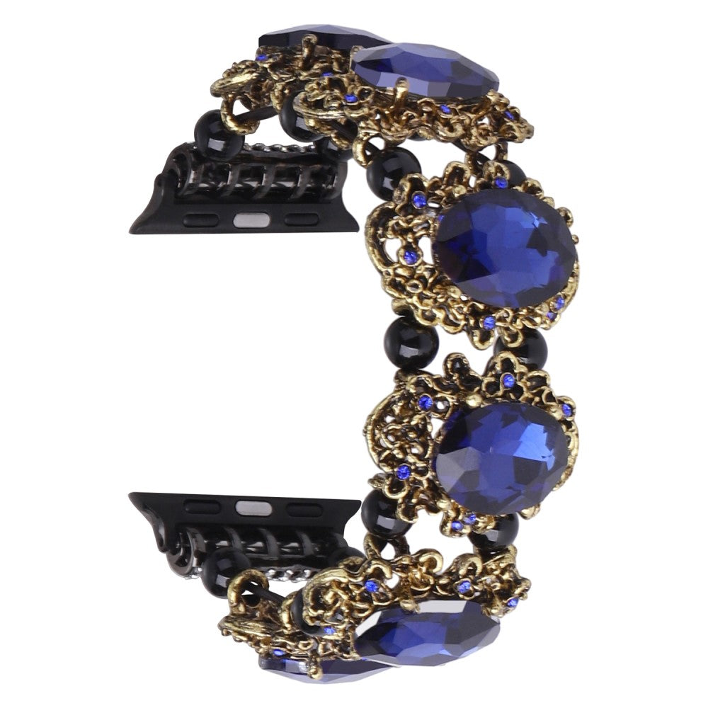 Nydelig Plastik Og Rhinsten Universal Rem passer til Apple Smartwatch - Blå#serie_4