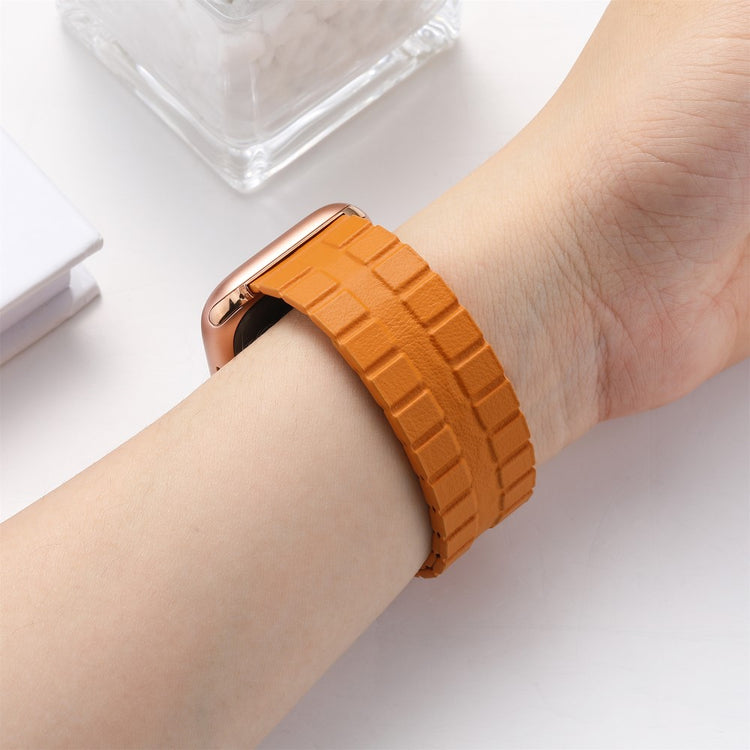 Meget Flot Ægte Læder Universal Rem passer til Apple Smartwatch - Gul#serie_3