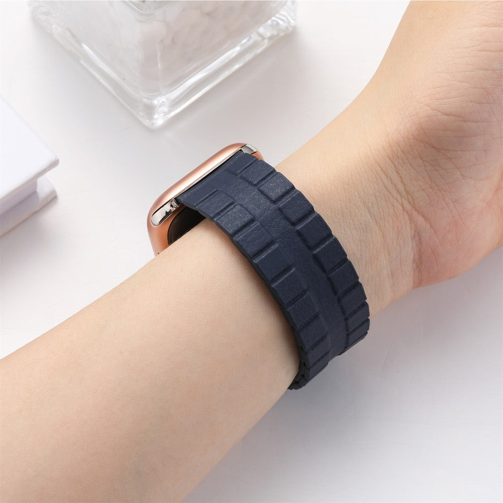 Meget Flot Ægte Læder Universal Rem passer til Apple Smartwatch - Blå#serie_6