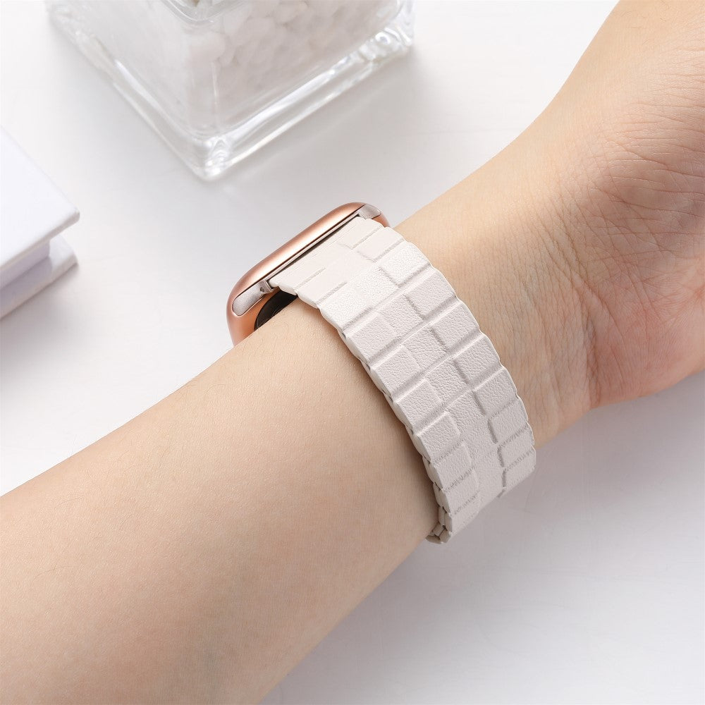 Meget Flot Ægte Læder Universal Rem passer til Apple Smartwatch - Hvid#serie_9