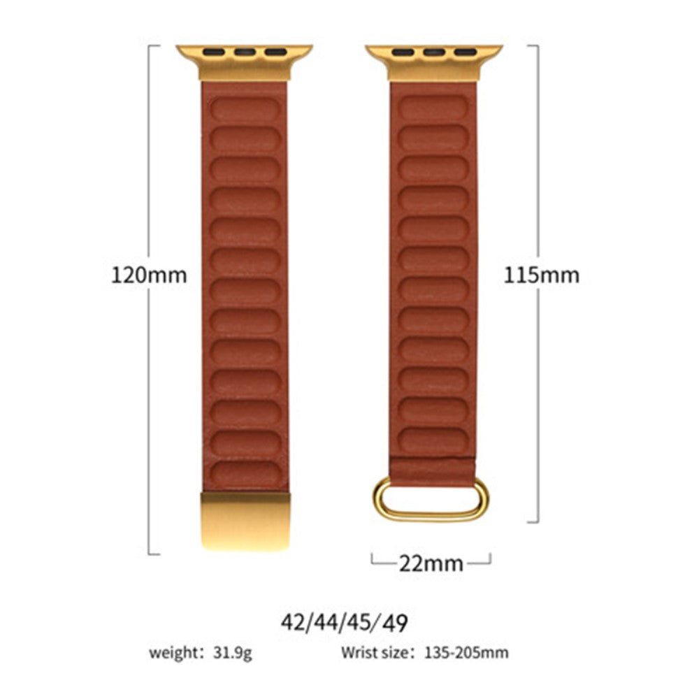 Rigtigt Kønt Ægte Læder Universal Rem passer til Apple Smartwatch - Sort#serie_2