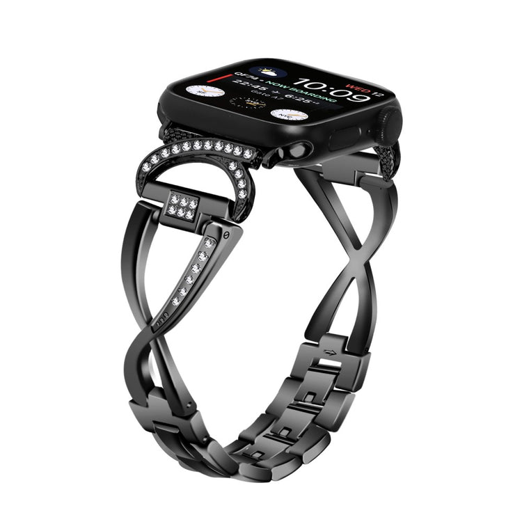 Supercool Metal Universal Rem passer til Apple Smartwatch - Sort#serie_2