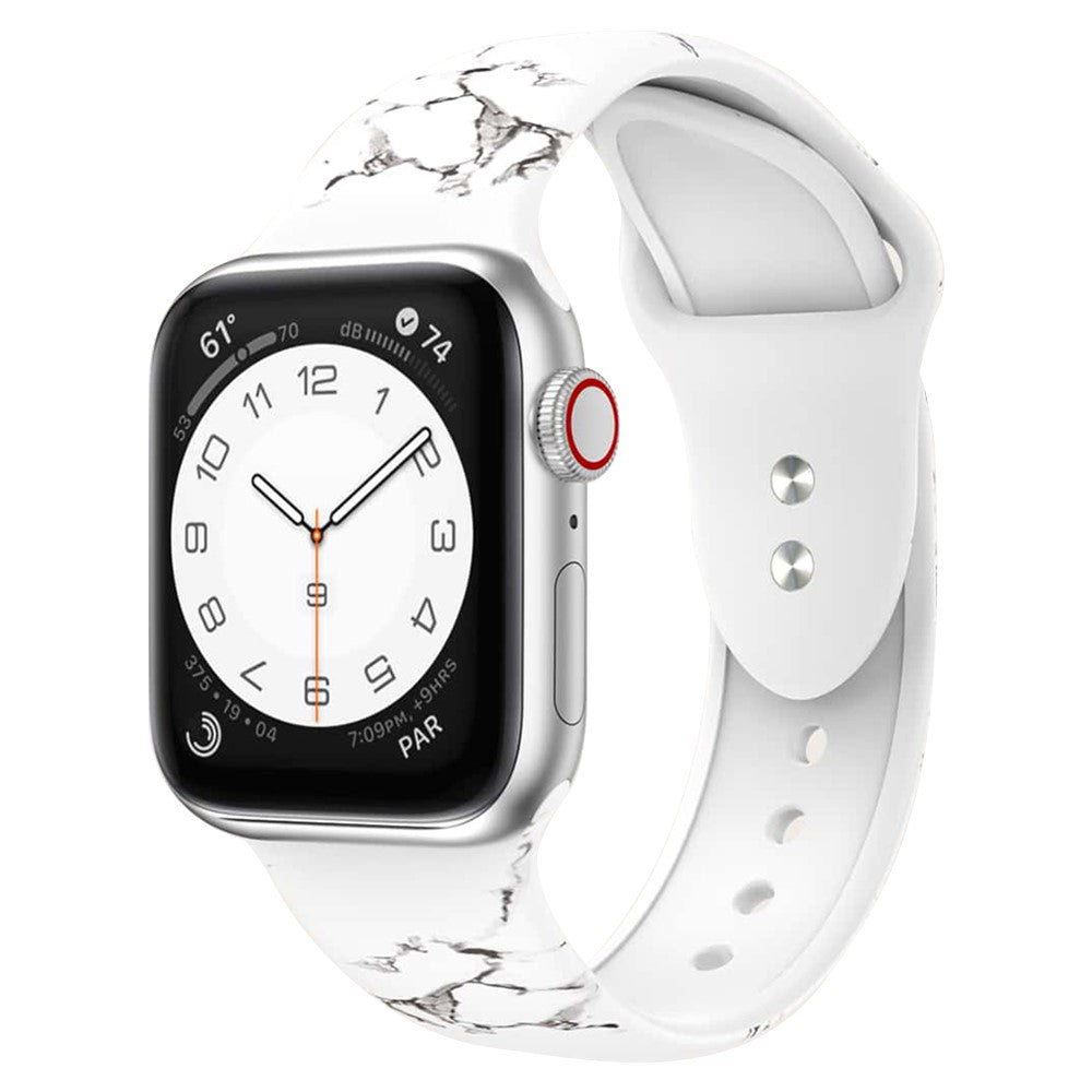 Cool Silikone Universal Rem passer til Apple Smartwatch - Størrelse: S - Hvid#serie_3