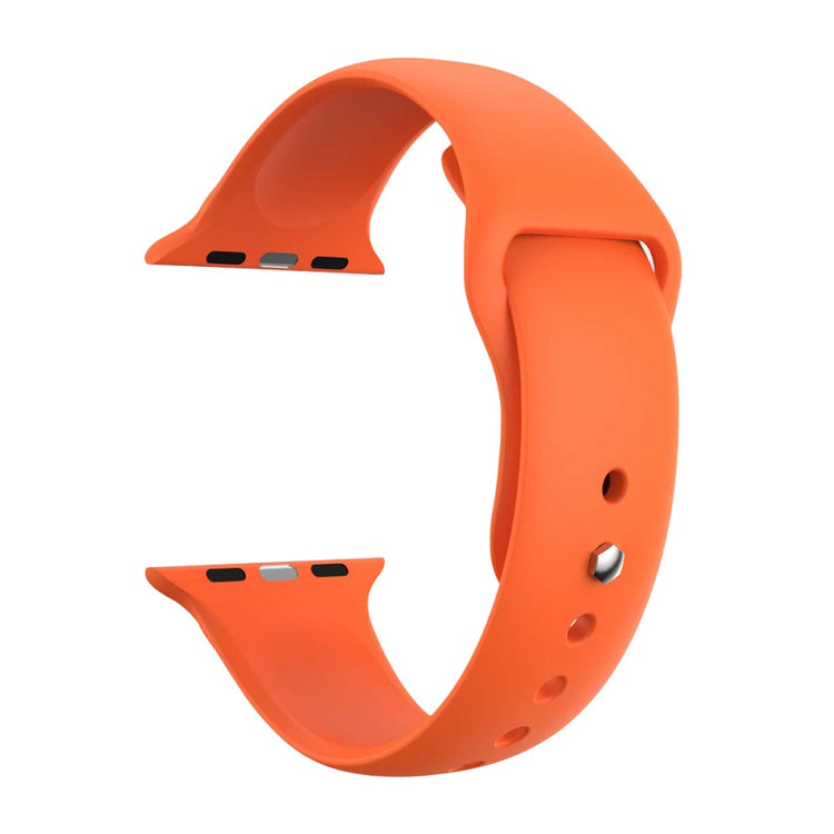 Kønt Silikone Universal Rem passer til Apple Smartwatch - Orange#serie_2