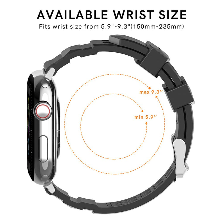 Rigtigt Smuk Silikone Universal Rem passer til Apple Smartwatch - Sort#serie_2