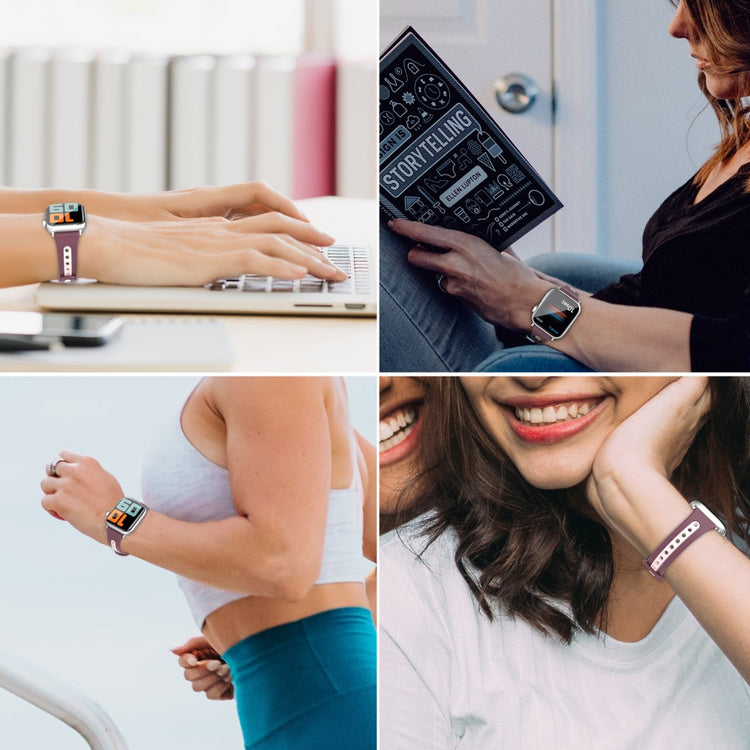 Vildt Fantastisk Silikone Universal Rem passer til Apple Smartwatch - Blå#serie_1