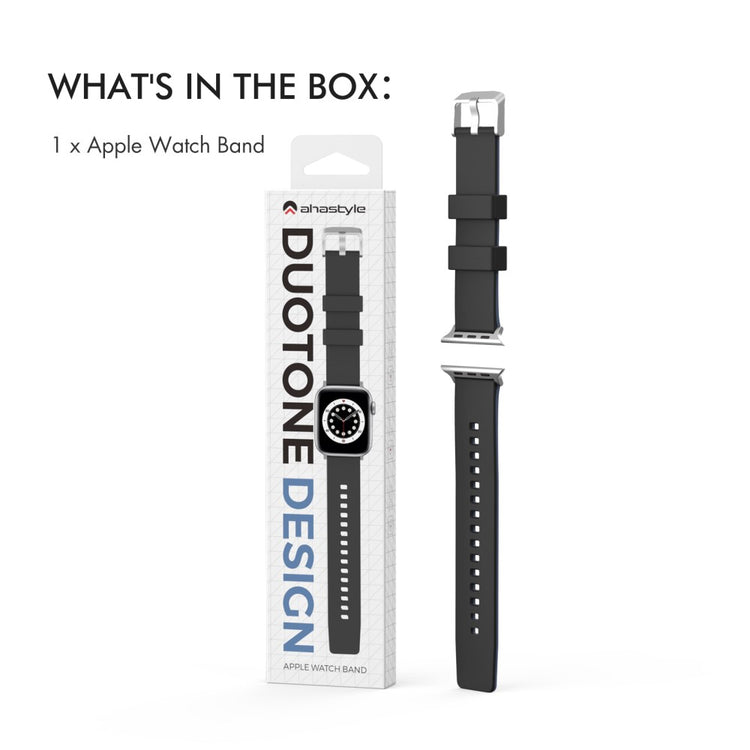 Vildt Godt Silikone Universal Rem passer til Apple Smartwatch - Sort#serie_1