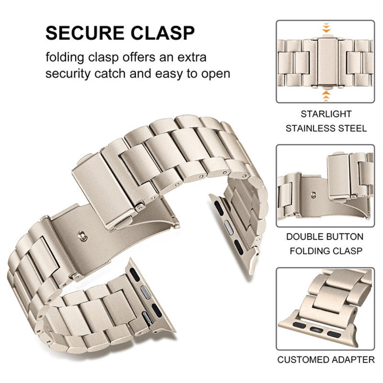 Meget Fed Metal Universal Rem passer til Apple Smartwatch - Sølv#serie_4