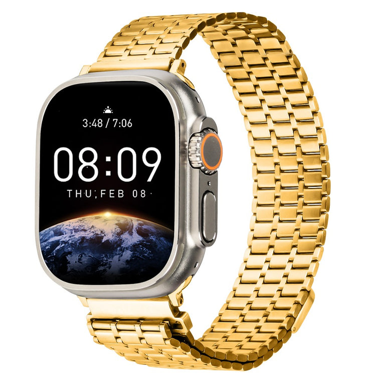 Vildt Fed Metal Universal Rem passer til Apple Smartwatch - Guld#serie_1
