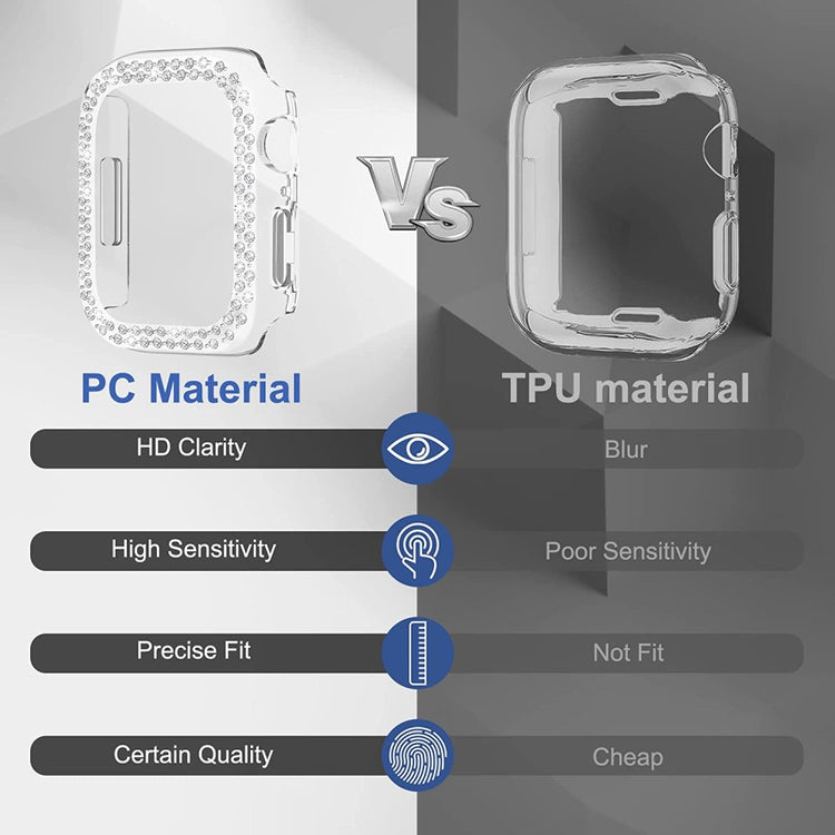 Vildt Godt Universal Apple Plastik og Rhinsten Cover - Gennemsigtig#serie_3