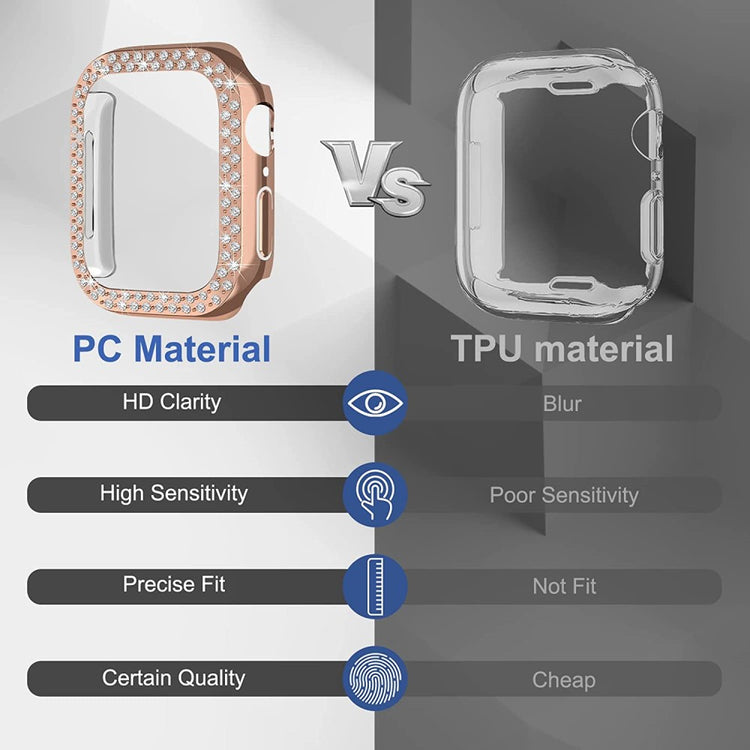 Vildt Godt Universal Apple Plastik og Rhinsten Cover - Pink#serie_4