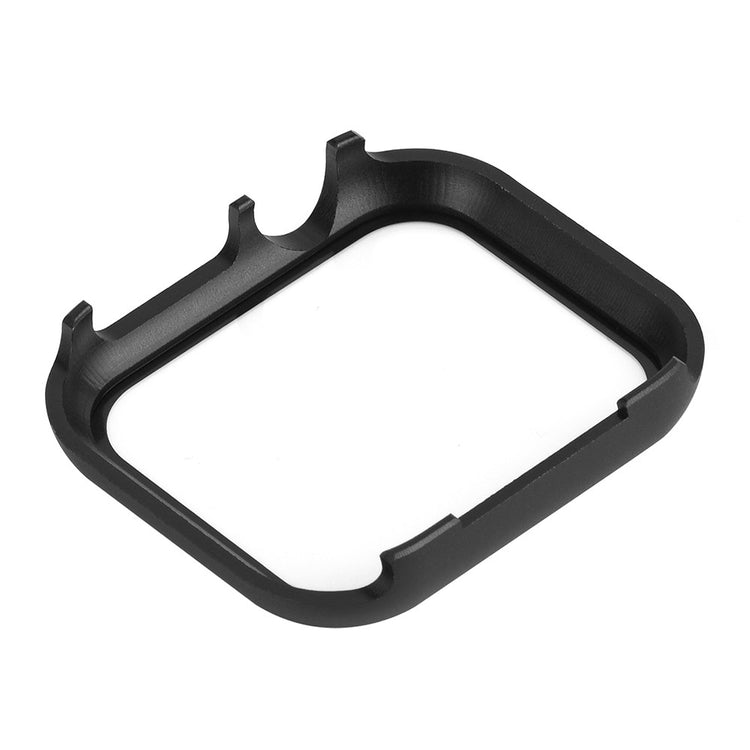 Mega Fed Universal Cover med Skærmbeskytter i Metal og Hærdet Glas passer til Apple Smartwatch - Sort#serie_1