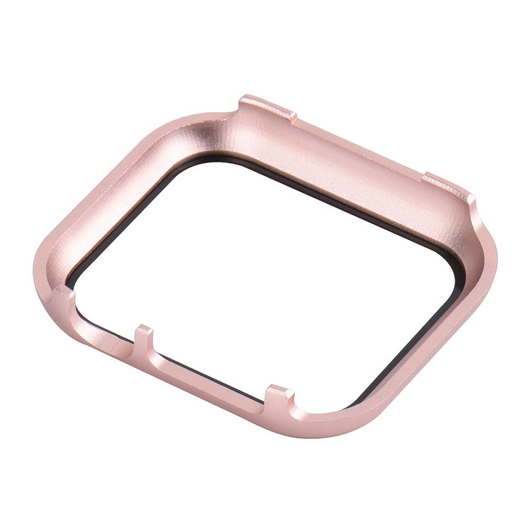 Mega Fed Universal Cover med Skærmbeskytter i Metal og Hærdet Glas passer til Apple Smartwatch - Pink#serie_4
