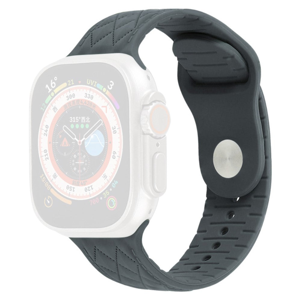 Apple Watch Series 9 45mm / Ultra 2 textured silicone strap - Grey#serie_1
