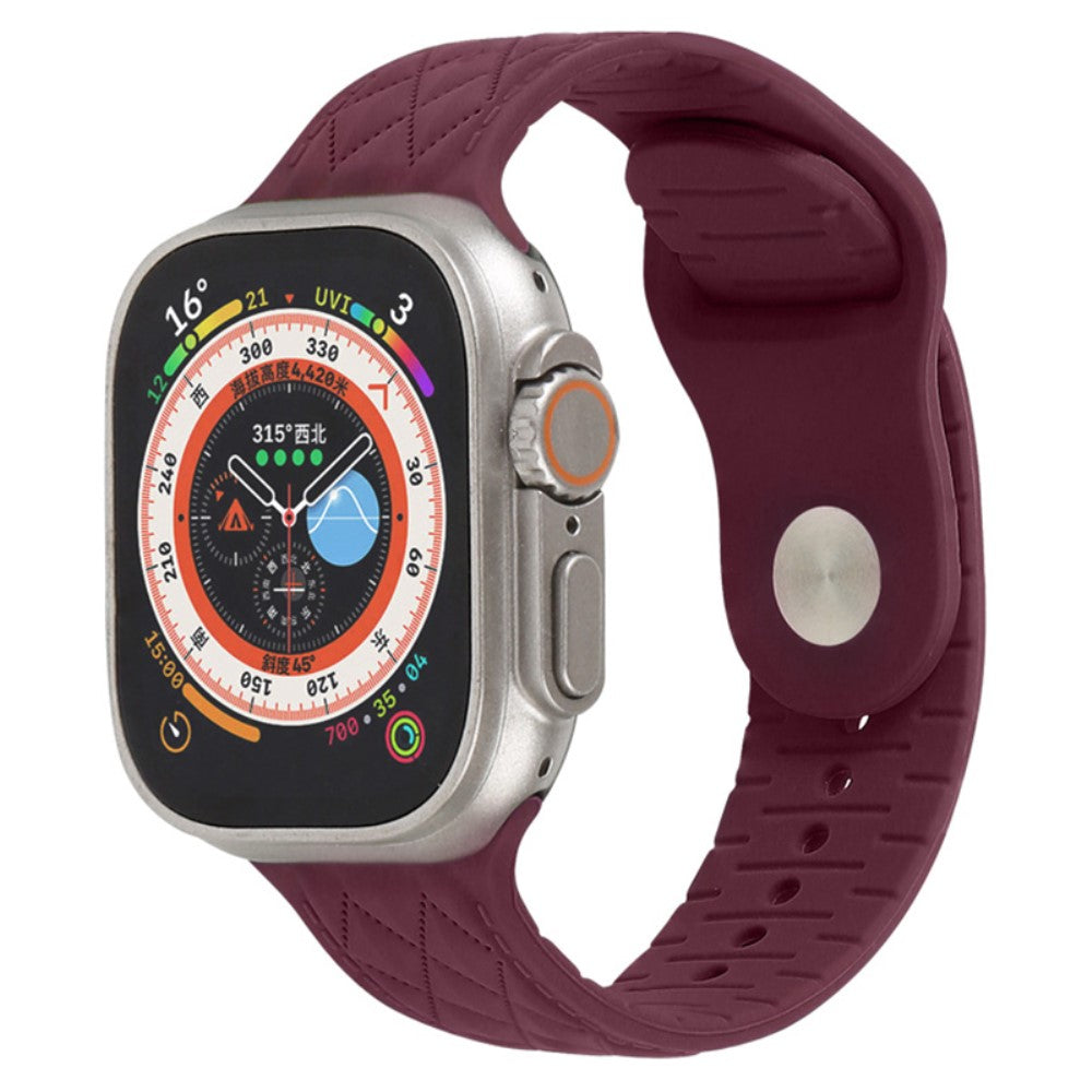 Mega Godt Silikone Universal Rem passer til Apple Smartwatch - Rød#serie_13