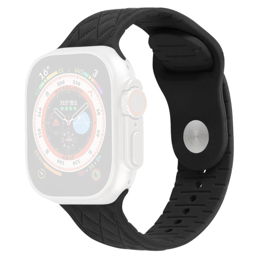 Apple Watch Series 9 45mm / Ultra 2 textured silicone strap - Black#serie_7