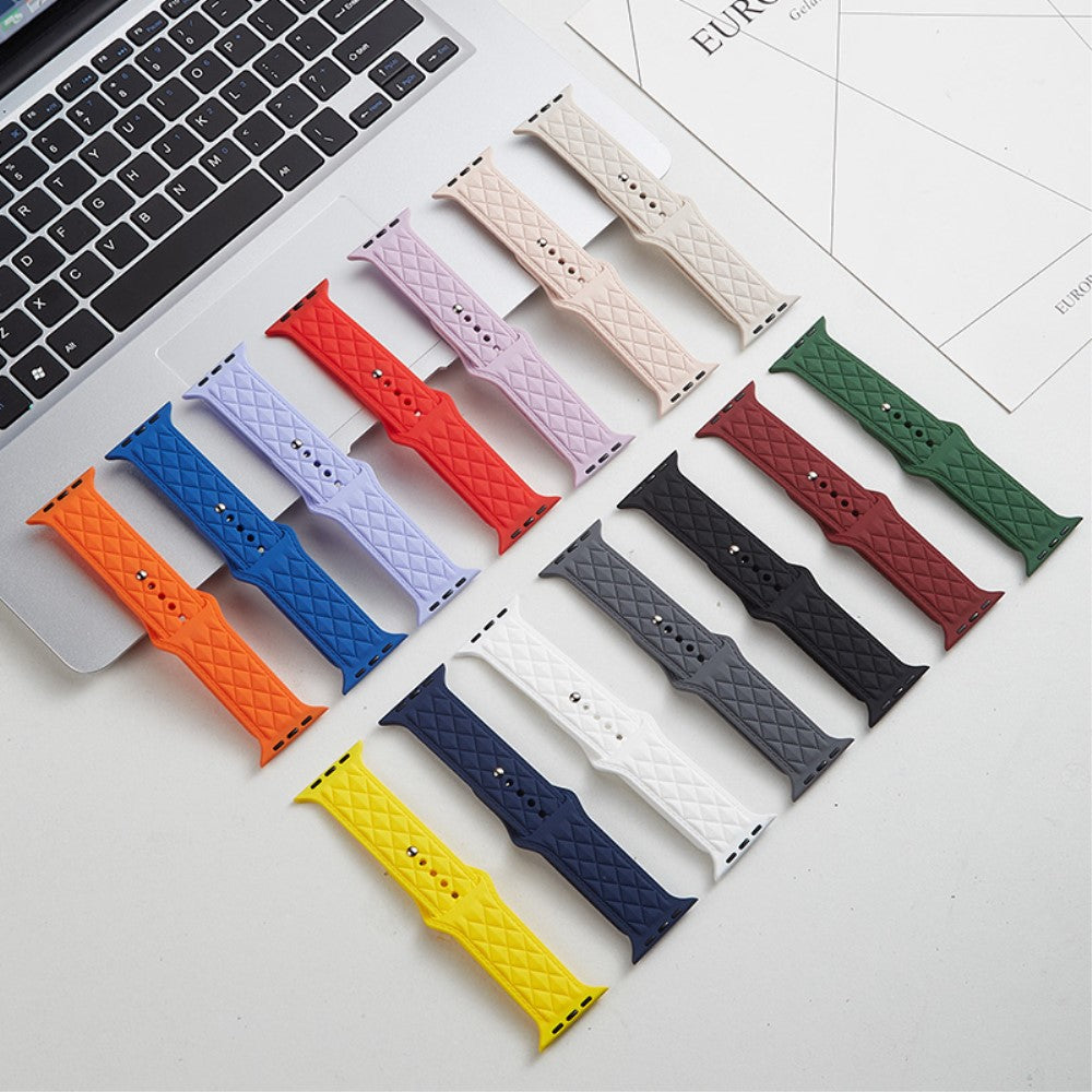 Mega Godt Silikone Universal Rem passer til Apple Smartwatch - Lilla#serie_9