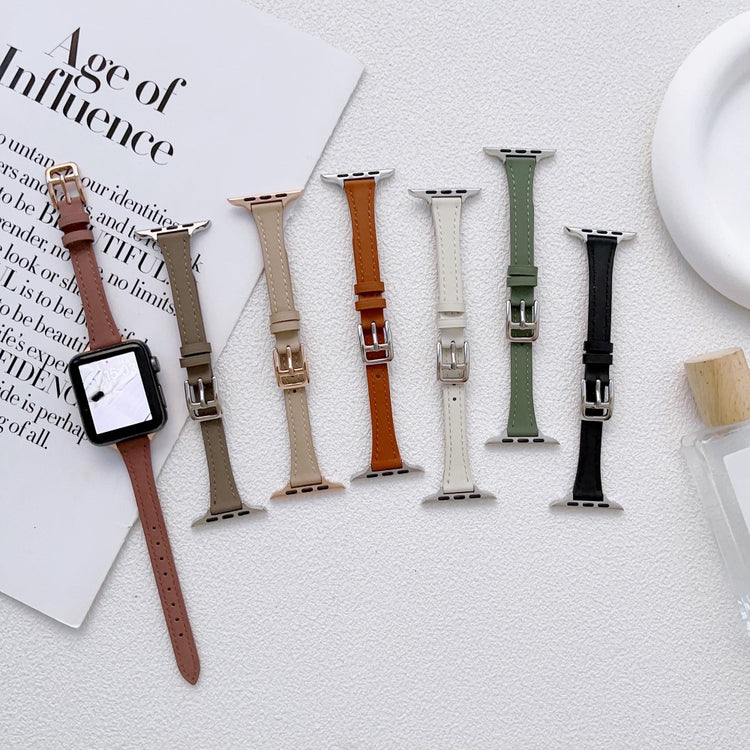 Apple Watch Series 9 45mm / Ultra 2 Genuine leather strap - Grey#serie_2