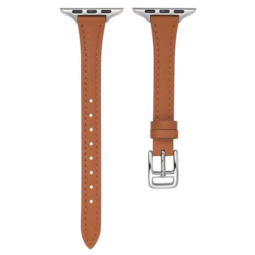 Apple Watch Series 9 45mm / Ultra 2 Genuine leather strap - Brown#serie_3