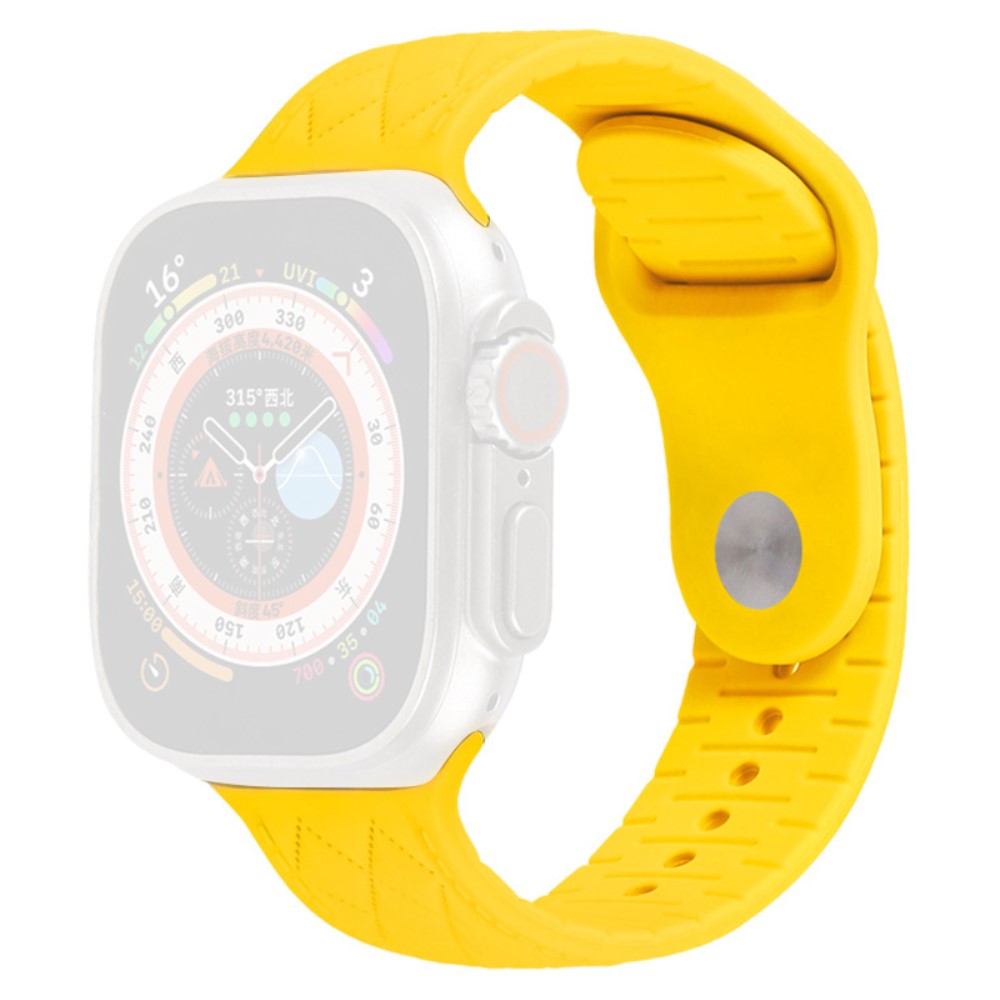 Apple Watch Series 9 41mm textured silicone strap - Yellow#serie_14