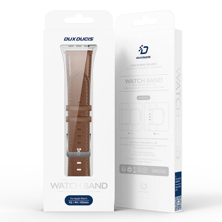Skøn Metal Og Kunstlæder Universal Rem passer til Apple Smartwatch - Brun#serie_3