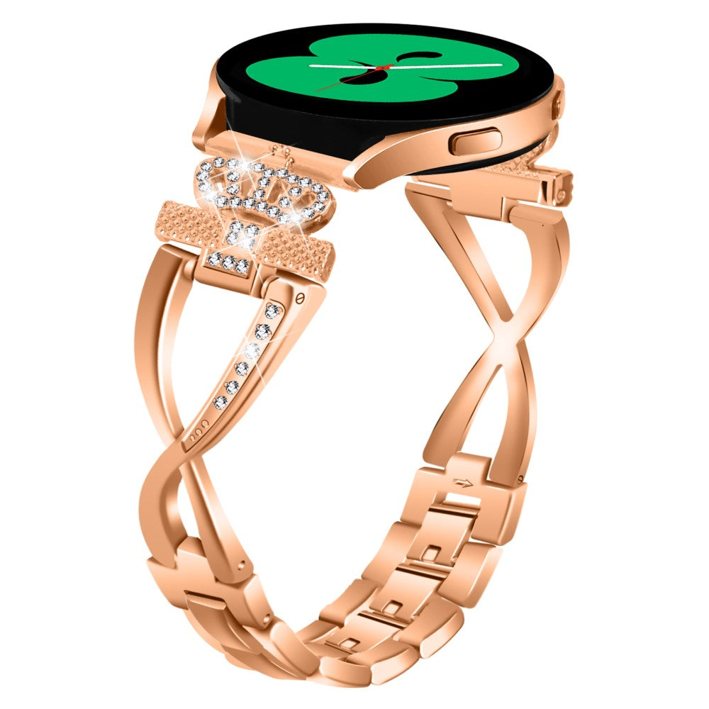 Godt Metal Og Rhinsten Universal Rem passer til Samsung Smartwatch - Pink#serie_2