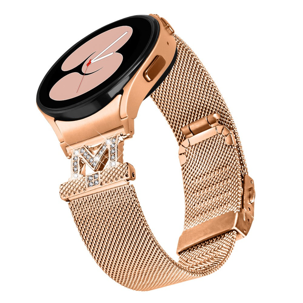 Samsung Galaxy Watch 5 / 4 / Active 2 stainless steel strap with connector - Rose Gold#serie_2