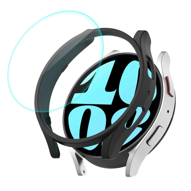 HAT PRINCE Samsung Galaxy Watch 6 (40mm) electroplated cover with tempered glass - Black#serie_7