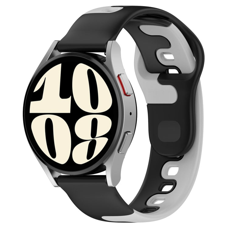 Mega Hårdfør Silikone Universal Rem passer til Smartwatch - Sølv#serie_4