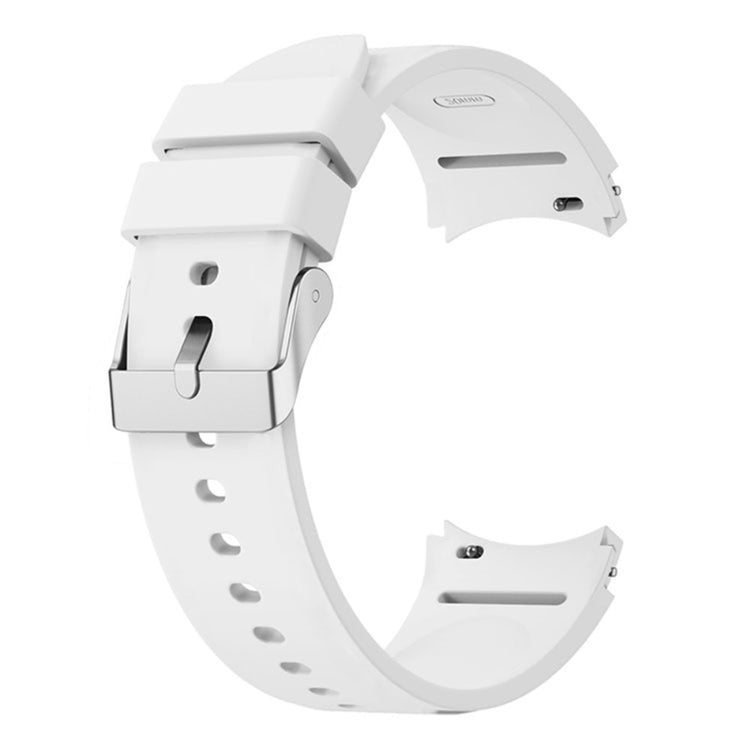 Silicone strap with silver buckle for Samsung Galaxy Watch 6 / 5 / 4 / 3 (41mm) - White#serie_3