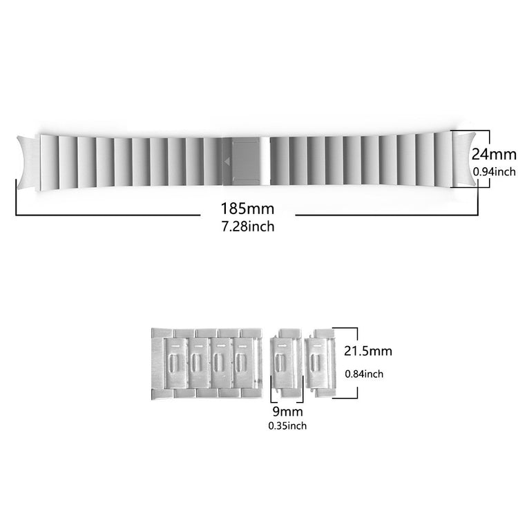 Samsung Galaxy Watch 6 / 5 / 4 stainless steel strap with magnetic buckle - Black#serie_1