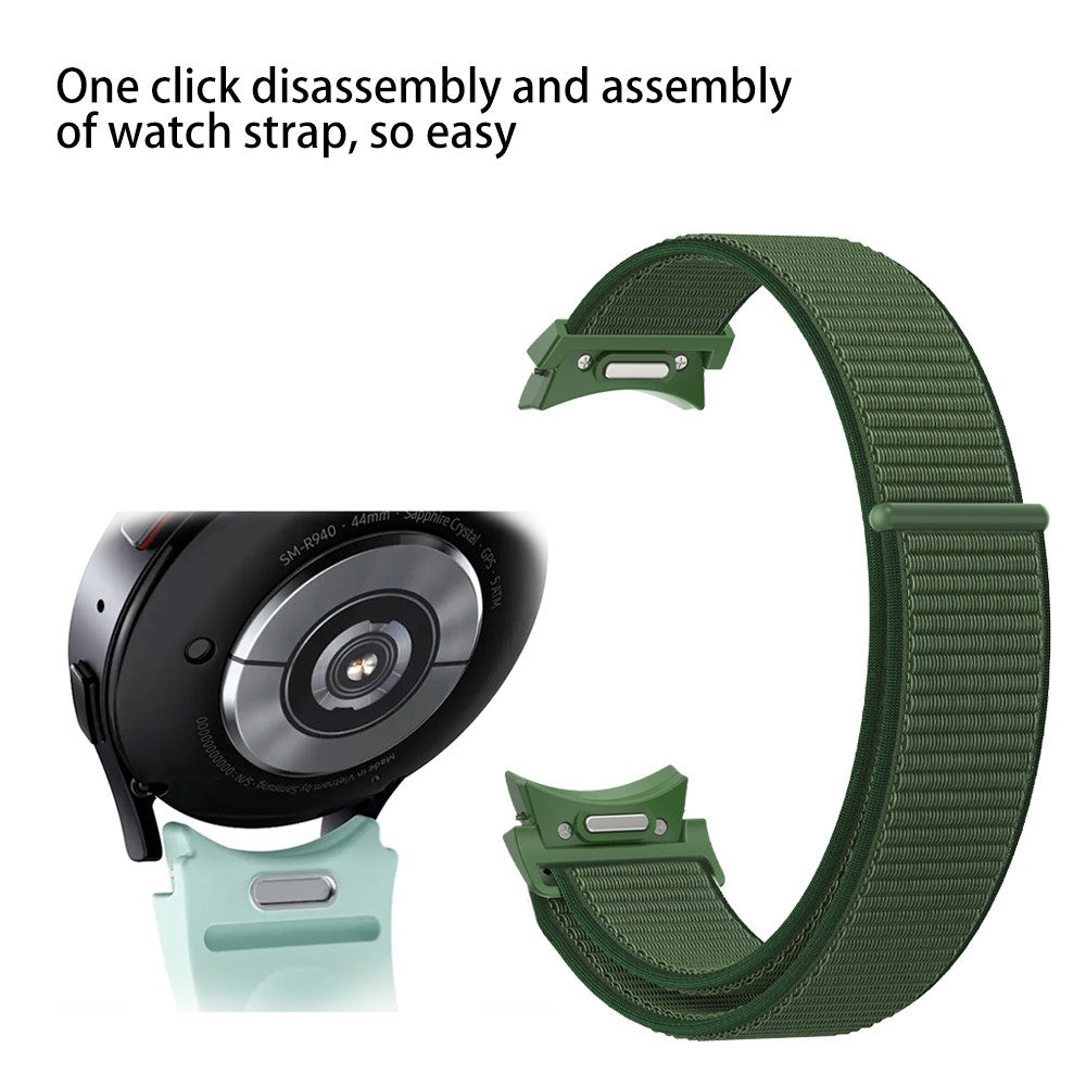 Helt Vildt Cool Nylon Universal Rem passer til Samsung Smartwatch - Grøn#serie_1