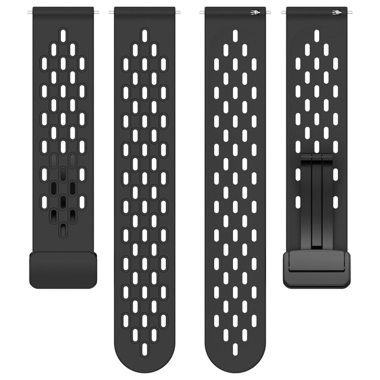 Vildt Smuk Metal Og Silikone Universal Rem passer til Smartwatch - Sort#serie_1