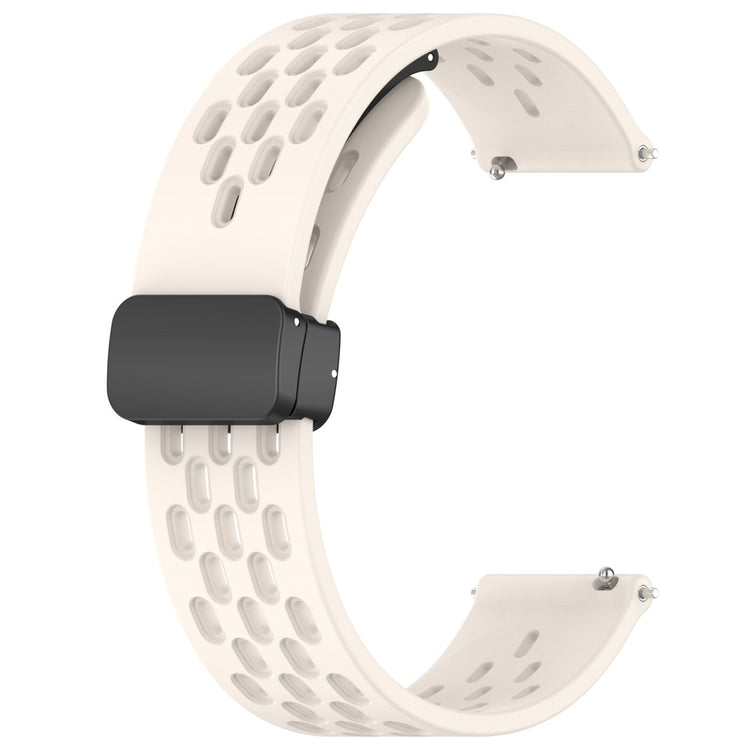 Vildt Smuk Metal Og Silikone Universal Rem passer til Smartwatch - Hvid#serie_15