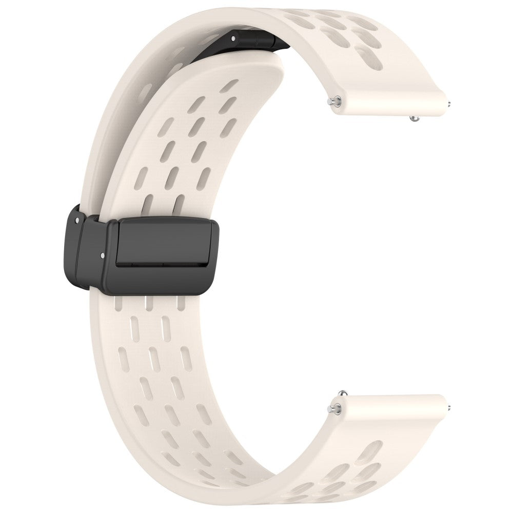 Vildt Smuk Metal Og Silikone Universal Rem passer til Smartwatch - Hvid#serie_15