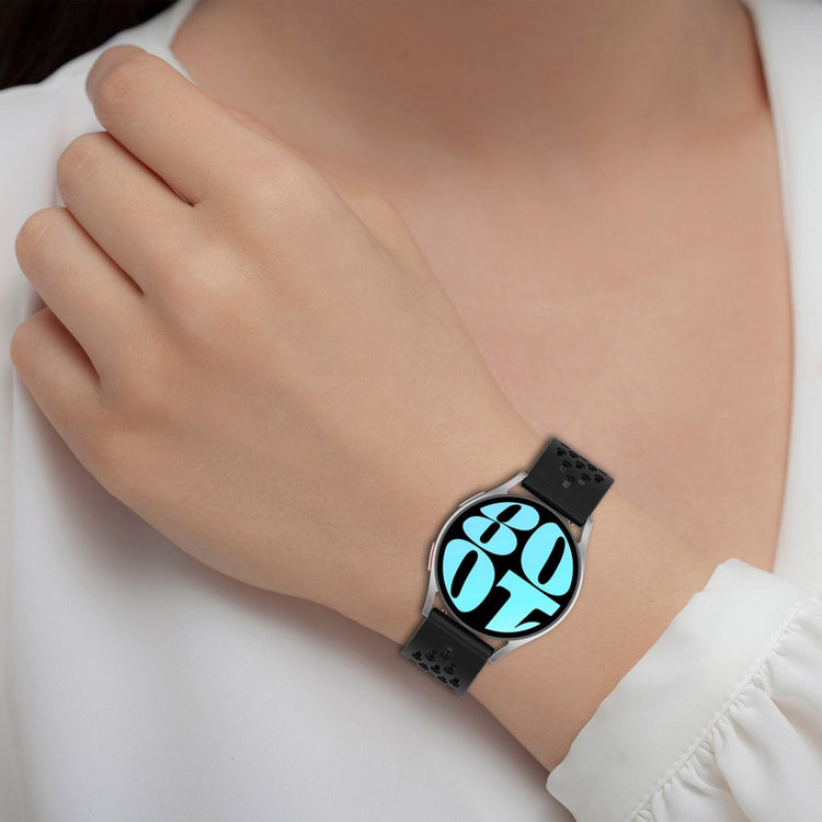 Vildt Smuk Metal Og Silikone Universal Rem passer til Smartwatch - Sølv#serie_9