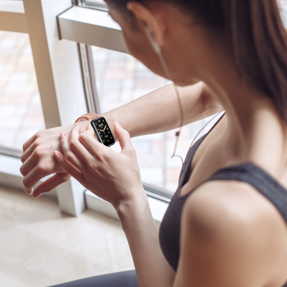 Vildt Rart Nylon Rem passer til Xiaomi Mi Band 7 Pro - Pink#serie_1