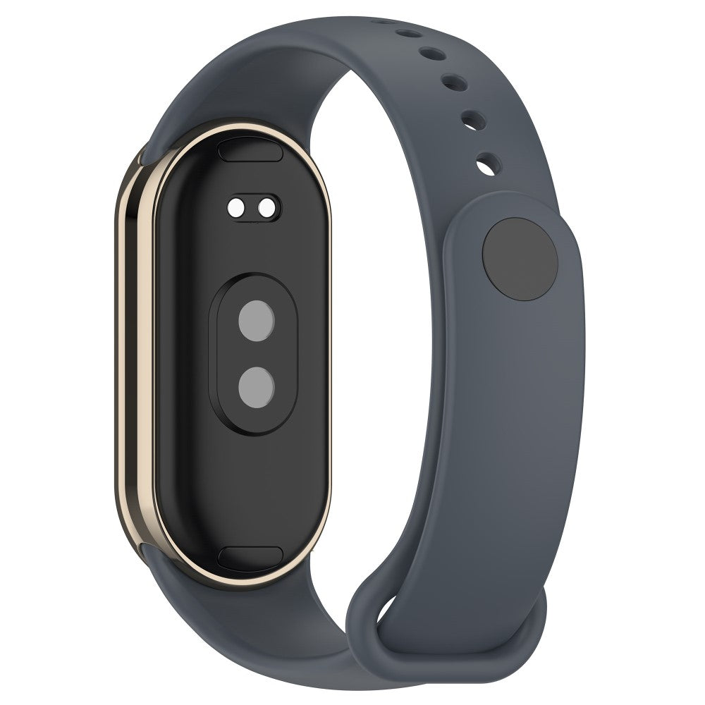 Mega Flot Silikone Rem passer til Xiaomi Smart Band 8 - SΓΈlv#serie_1