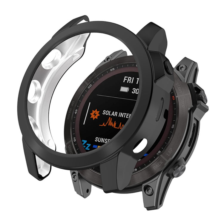 Meget Godt Silikone Cover til Garmin Fenix 7X - Sort#serie_1