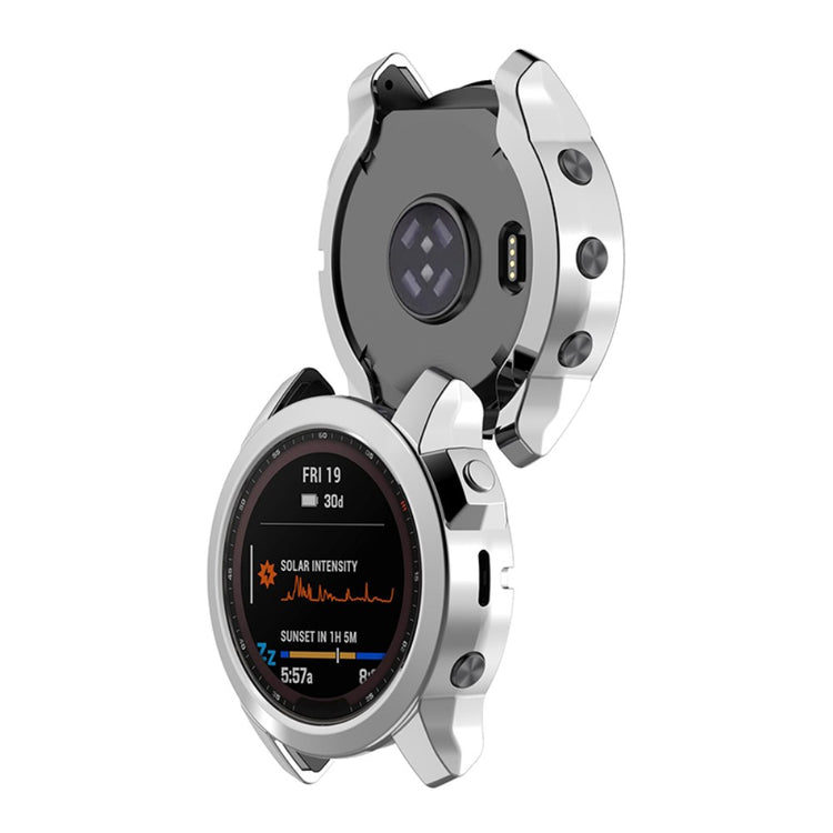 Meget Godt Silikone Cover til Garmin Fenix 7X - Sølv#serie_5