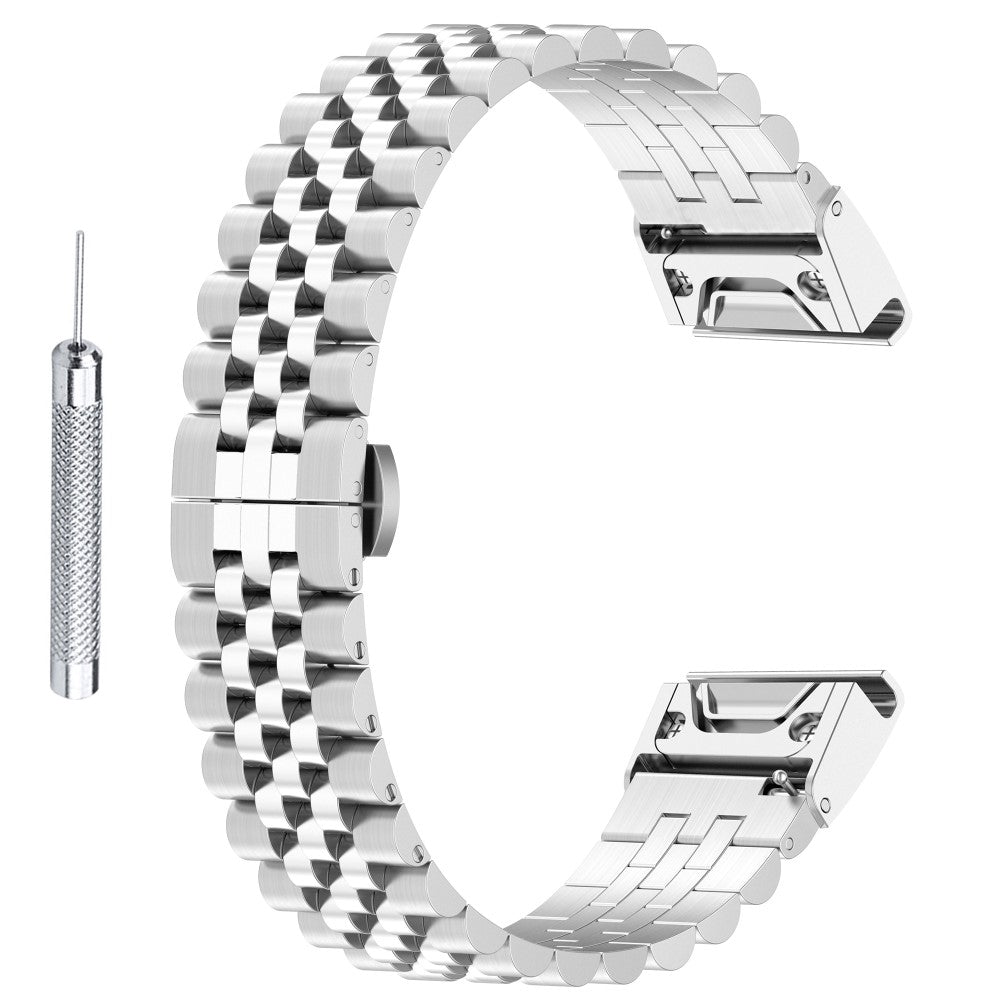 Mega Fint Metal Universal Rem passer til Garmin Smartwatch - SΓΈlv#serie_031