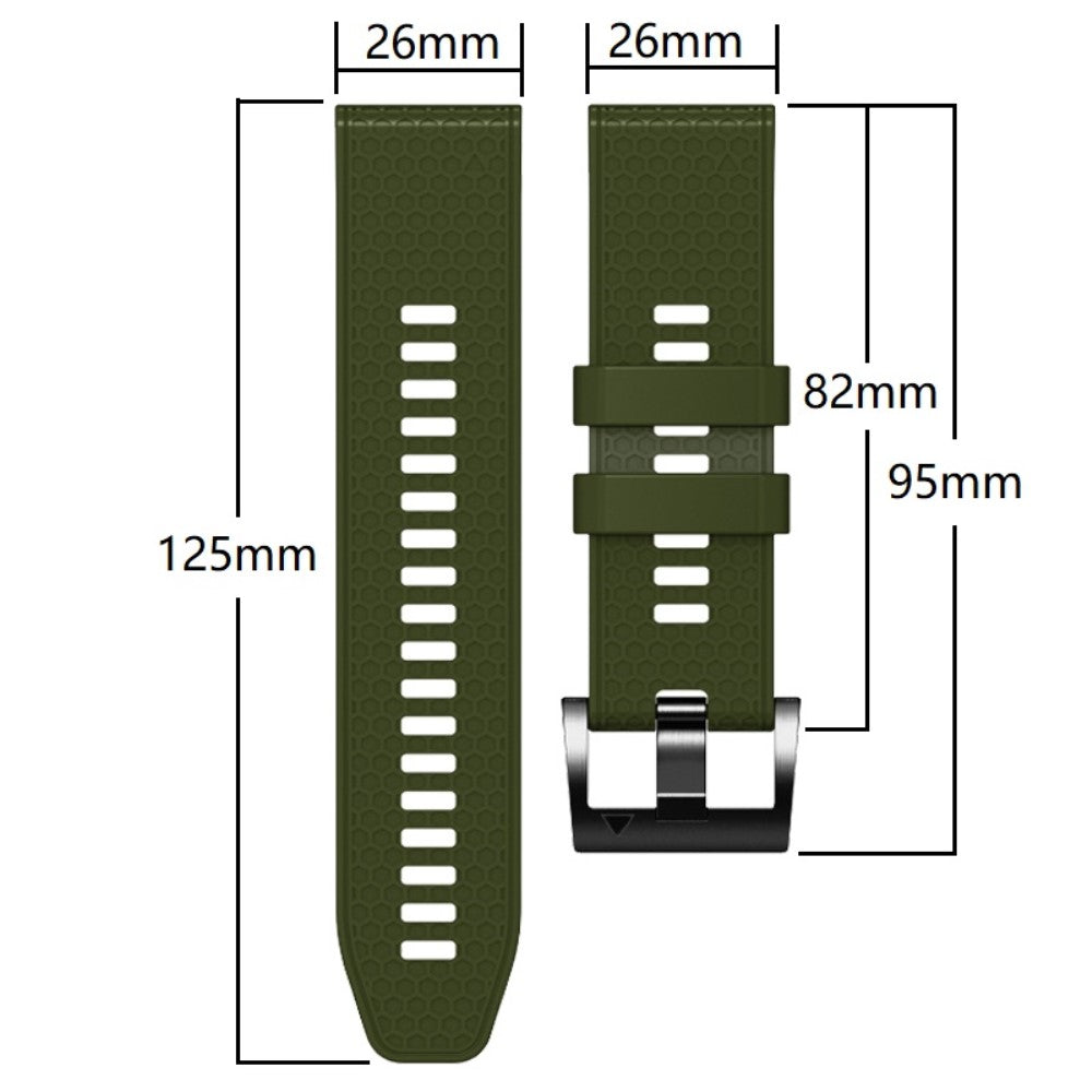 26mm dual-color dot texture silicone strap for Garmin Watch - Orange+Black#serie_4