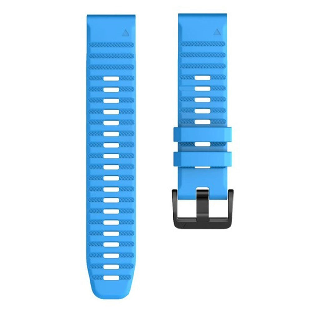 26mm simple stripe silicone strap with black buckle for Garmin watch - Sky Blue#serie_5