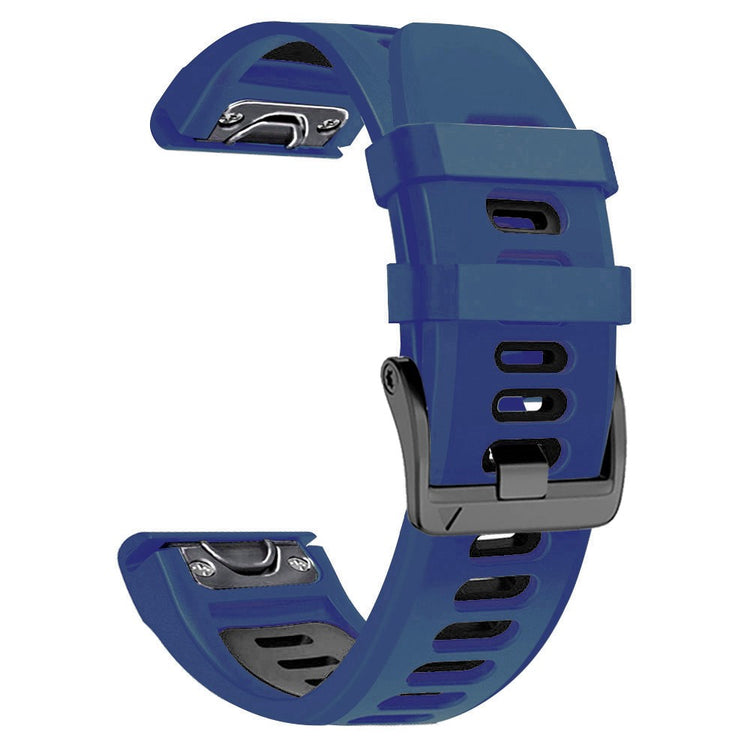 22mm dual-color silicone strap for Amazfit / Garmin / Coros watch - Midnight Blue+Black#serie_8